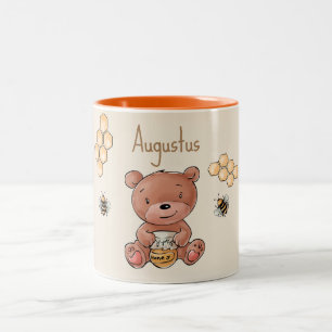 Tasse 2 Couleurs Ourson Chéri en Nid d'Abeille