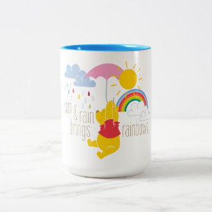 Tasse 2 Couleurs Ourson  Citation de Sun & Rain Brings Rainbows