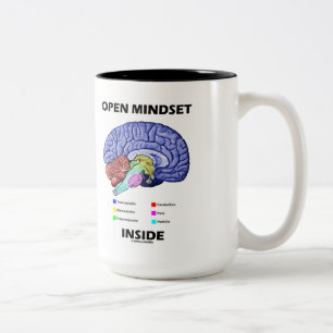 Tasse 2 Couleurs Ouverture d'esprit à l'intérieur (Cerveau anatomiq