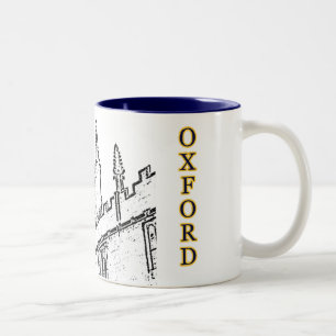 Tasse 2 Couleurs Oxford Angleterre 1986 spirales de construction