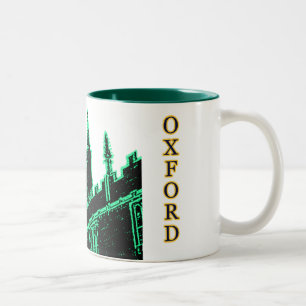 Tasse 2 Couleurs Oxford Angleterre 1986 verts de construction de