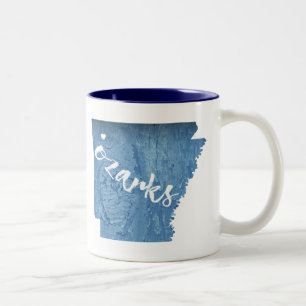 Tasse 2 Couleurs Ozarks, Arkansas Grain de bois