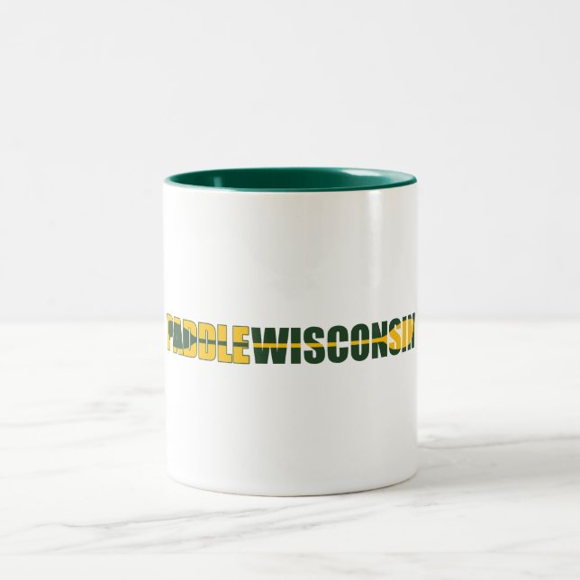 Tasse 2 Couleurs Paddle Wisconsin Kayaking (Centre)