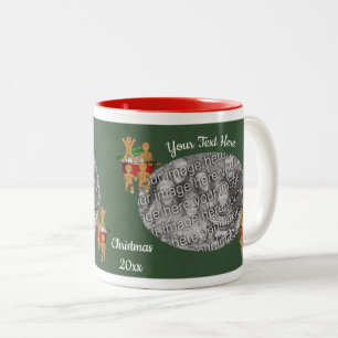 Tasse 2 Couleurs Pain d'épices Hommes Fêtes Photo personnalisée