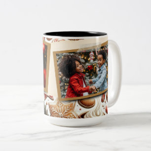 Tasse 2 Couleurs Pain d'épices Noël à thème Fête à plat