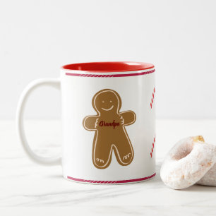 Tasse 2 Couleurs Pain d'épices Personnalisez Grandma Grandpa