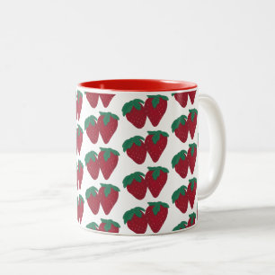 Tasse 2 Couleurs Paires de purées de fraises