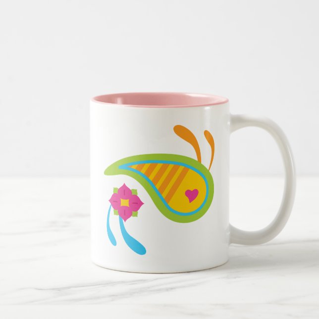 Tasse 2 Couleurs Paisley Fun (Droit)