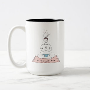 Tasse 2 Couleurs Paix Intérieure, Chat Extérieur