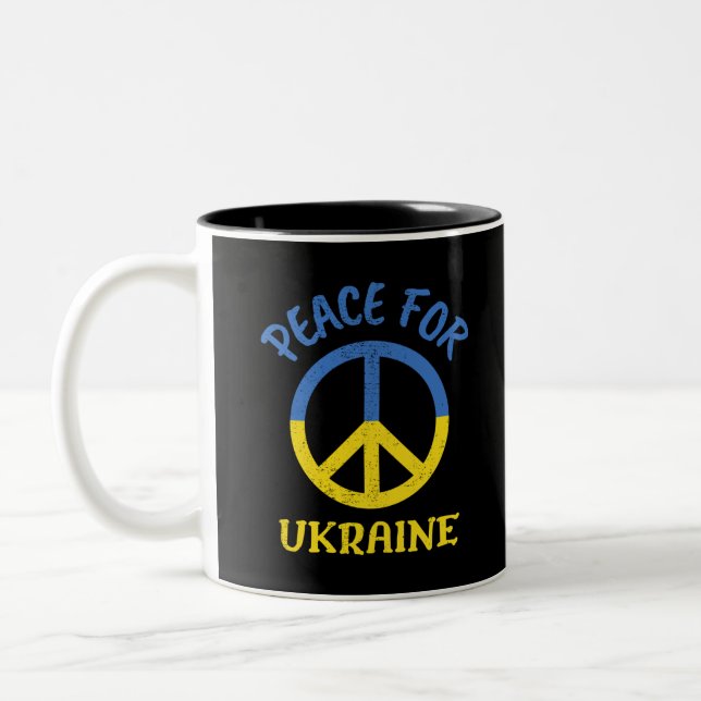 Tasse 2 Couleurs Paix pour l'Ukraine (Gauche)