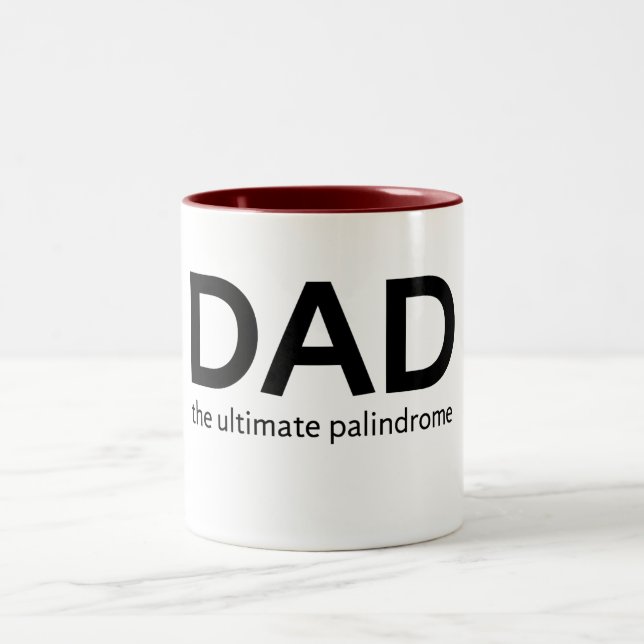 Tasse 2 Couleurs Palindrome de papa (Centre)