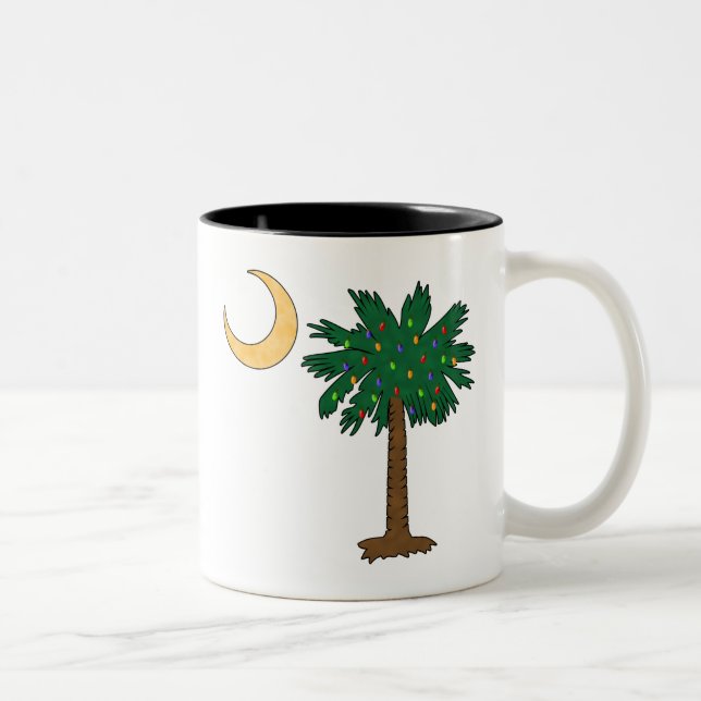 Tasse 2 Couleurs Palmetto de Noël (Droit)