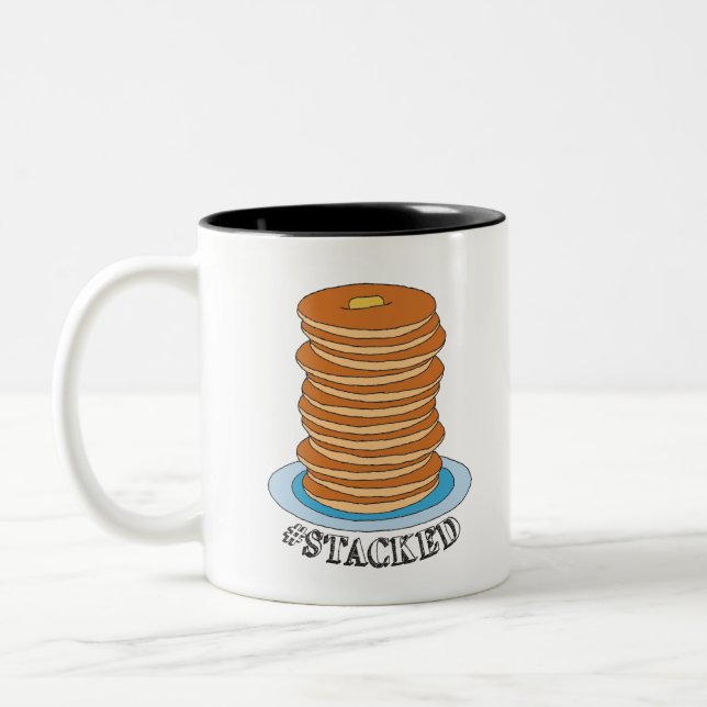 Tasse 2 Couleurs Pancakes Pancakes Clipart Pancake À Pile Complète (Gauche)