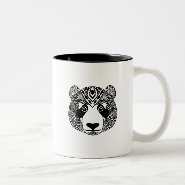 Tasse 2 Couleurs Panda inspiré (Droit)