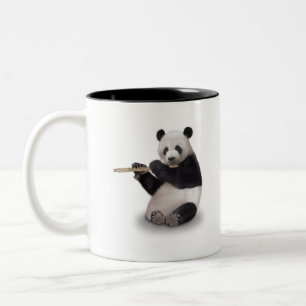 Tasse 2 Couleurs Panda jouant au T-shirt à la lute