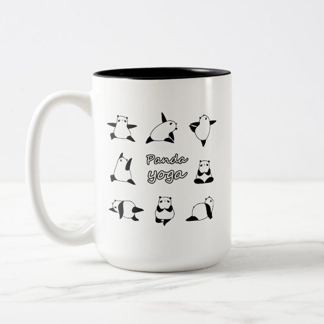 Tasse 2 Couleurs PANDA YOGA, Animaux yoga, ours de Panda (Gauche)