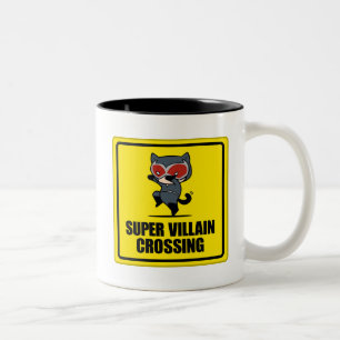 Tasse 2 Couleurs Panneau de croisement Chibi Catwoman Super Villain
