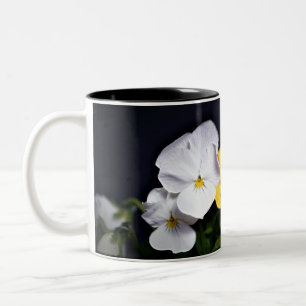 Tasse 2 Couleurs Pansies jaune et violet blanc