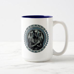 Tasse 2 Couleurs Panthère noire   Badge Wakanda Forever