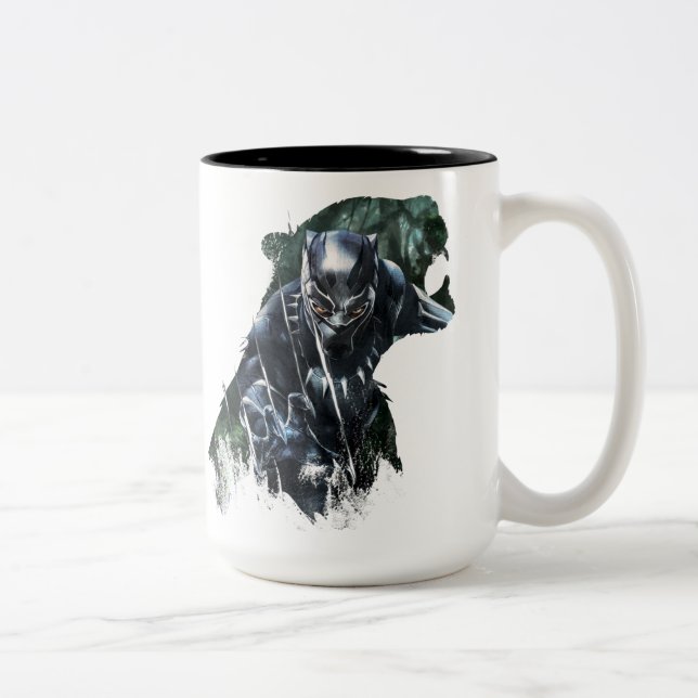 Tasse 2 Couleurs Panthère noire | Dans La Jungle (Droit)