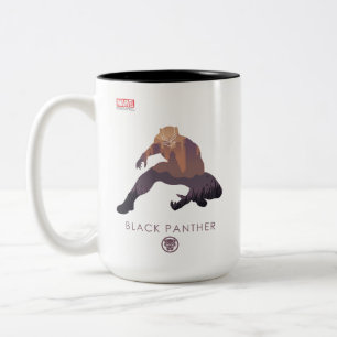 Tasse 2 Couleurs Panthère noire silhouette héroïque