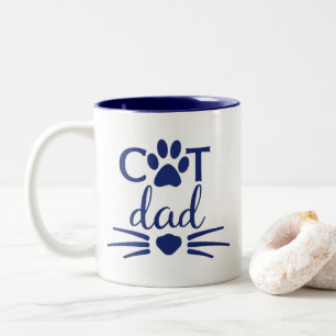 Tasse 2 Couleurs Papa Chat 2 Navy