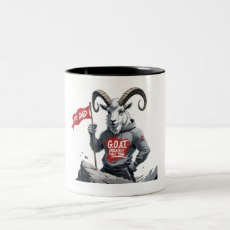 Tasse 2 Couleurs Papa de G.O.A.T. - Mountain Climber Funny