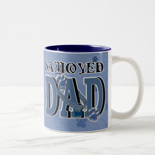 Tasse 2 Couleurs PAPA de Samoyed (Droit)
