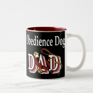 Tasse 2 Couleurs Papa d'obéissance au chien