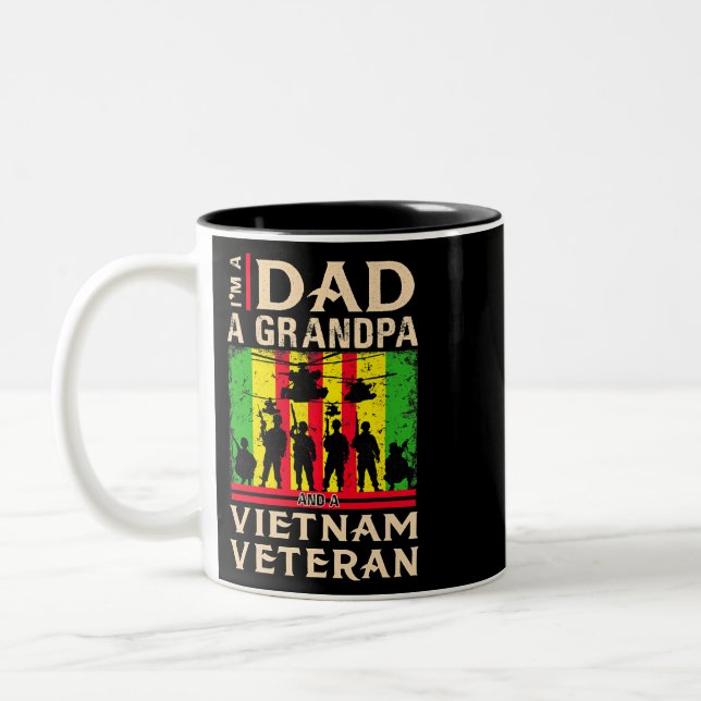Tasse 2 Couleurs Papa Grand-père Vietnam Vétérinaire Chemises ancie (Gauche)