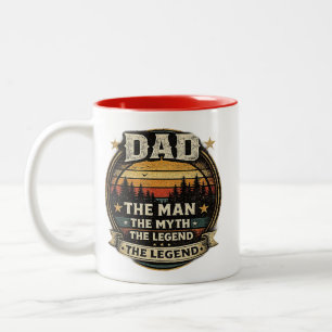 Tasse 2 Couleurs Papa L'Homme Le Mythe La Légende Cadeau Drôle de P