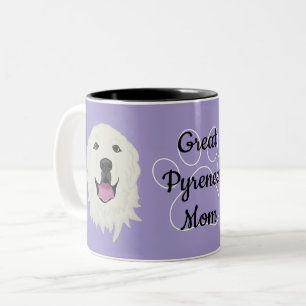 Tasse 2 Couleurs Papa/Maman Great Pyrenees personnalisé 