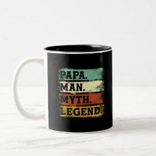 Tasse 2 Couleurs Papa Man Myth Legend Vatertag Vintage