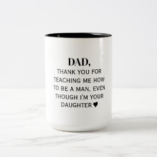 Tasse 2 Couleurs Papa Merci de M'avoir Appris à être un Homme