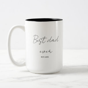 Tasse 2 Couleurs Papa minimaliste jamais EST