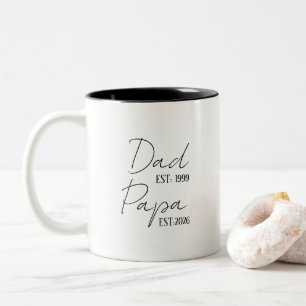 Tasse 2 Couleurs Papa & Papy EST Personnalisé Nouveau Cadeau pour