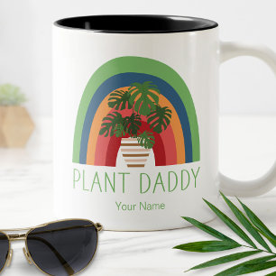 Tasse 2 Couleurs Papa Plante Boho Jardin Arc-en-ciel Feuilles Monst