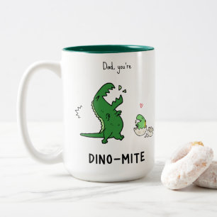 Tasse 2 Couleurs Papa, tu es Dino-mite T-Rex