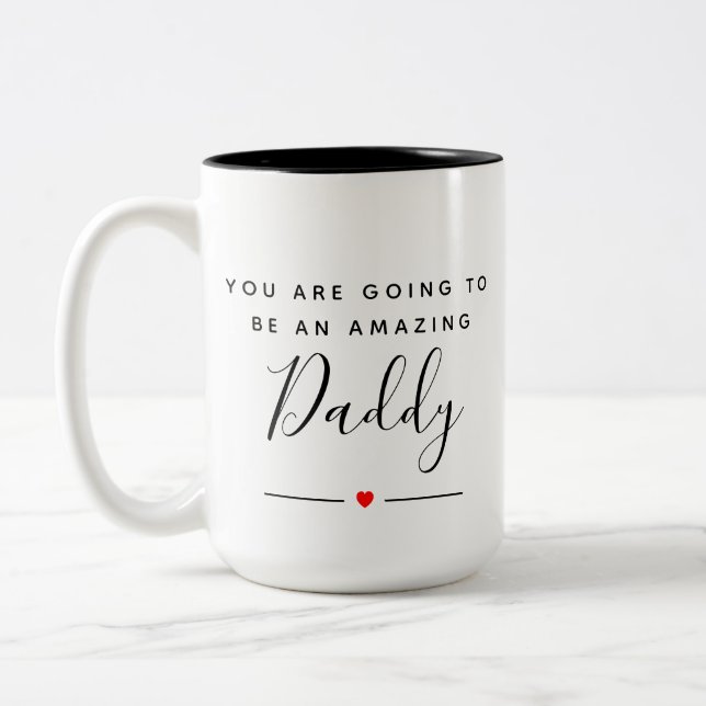 Tasse 2 Couleurs papa va être (Gauche)
