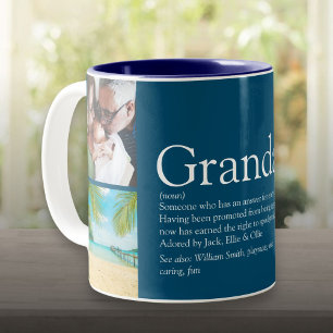 Tasse 2 Couleurs Papapa, Grand-père, Papi Définition 4 Collage de p