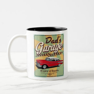 Tasse 2 Couleurs Papa's Retro Bel Air Garage