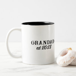 Tasse 2 Couleurs Papé Grand-Fils Typographie Rétro Personnalisée