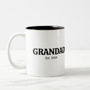 Tasse 2 Couleurs Papi Créé Nouveau Cadeau pour Papi