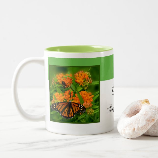 Tasse 2 Couleurs Papillon (Avec donut)