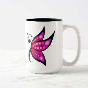 Tasse 2 Couleurs Papillon Abstrait