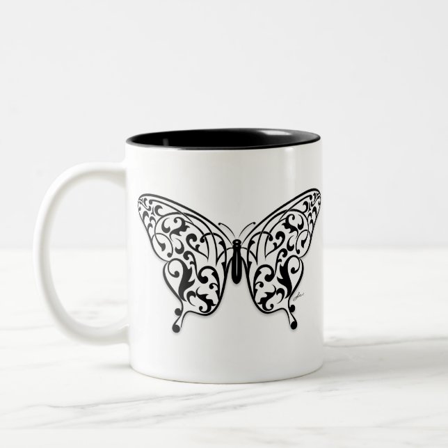Tasse 2 Couleurs Papillon_Design (Gauche)