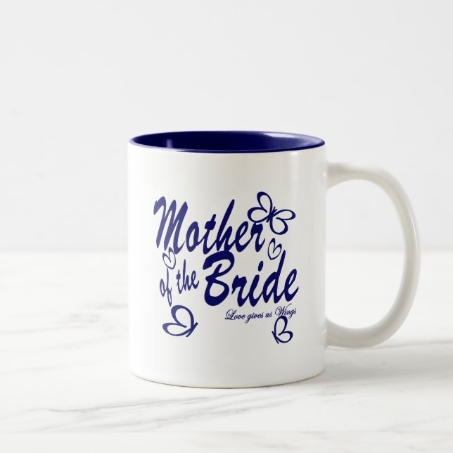 Tasse 2 Couleurs Papillon/Mère de la Mariée (Droit)