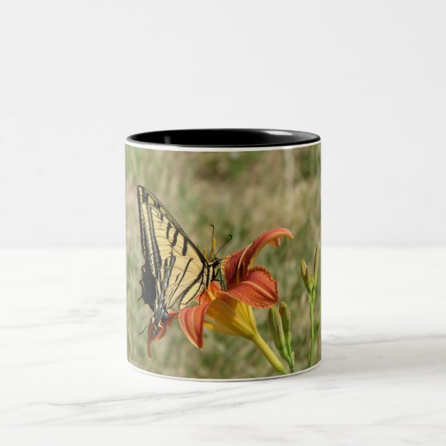 Tasse 2 Couleurs Papillon monarque (Centre)