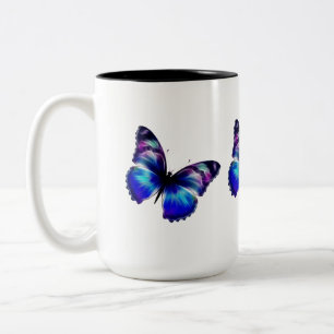 Tasse 2 Couleurs Papillon peint en violet