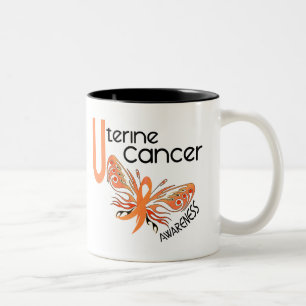 Tasse 2 Couleurs PAPILLON utérin 3,1 de Cancer